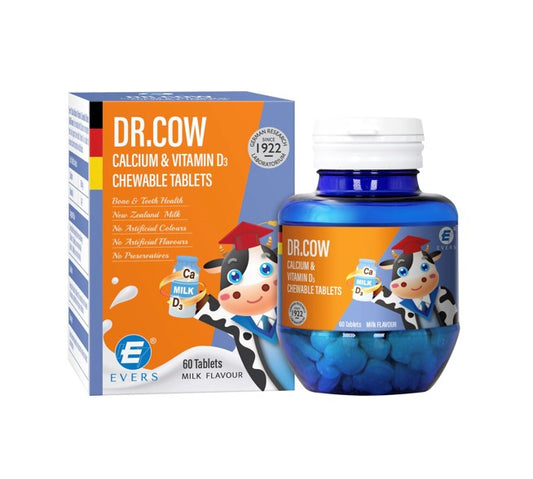 牛博士-鈣&維生素D3兒童咀嚼片(牛奶味)(60片)